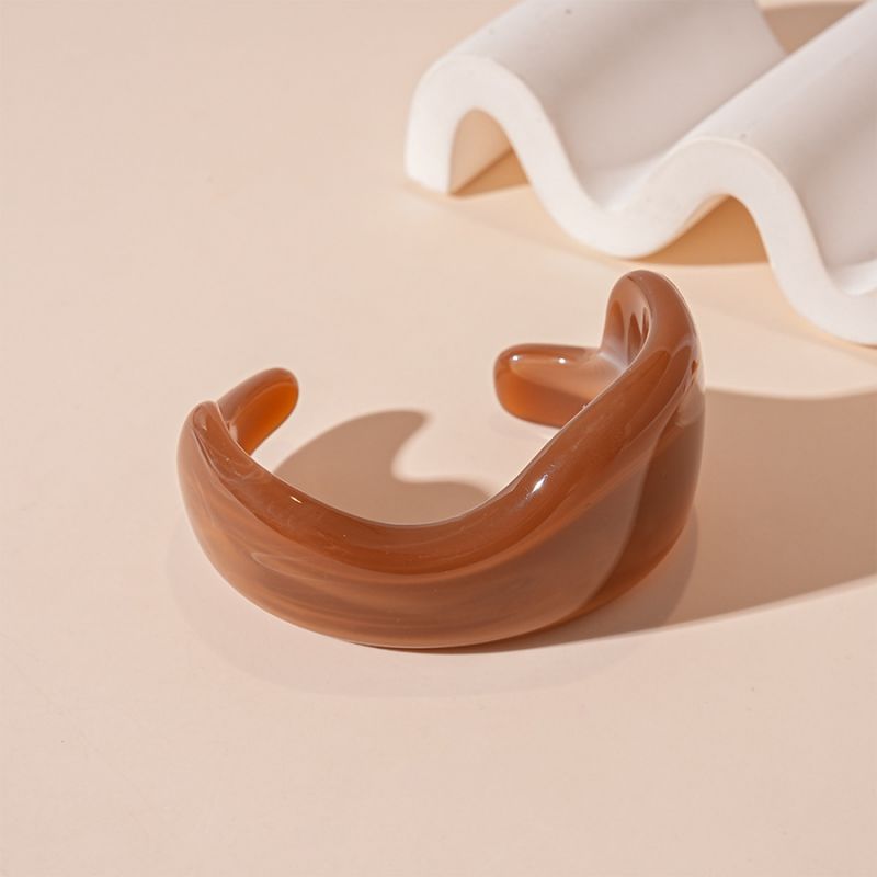 12# Bangle - Brown Irregular Acrylic Bracelet