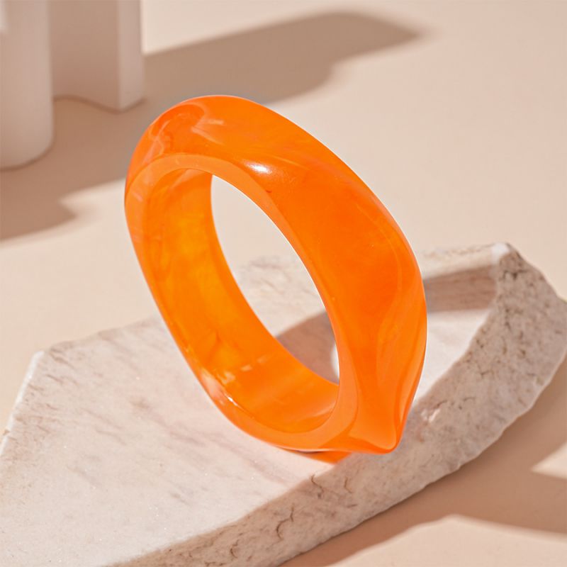 12# Bangle - Brown Irregular Acrylic Bracelet