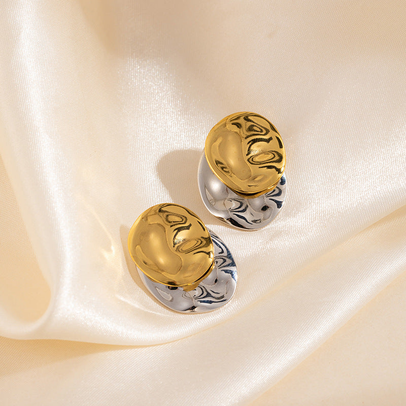 Steel Square Bow Earrings Titanium Steel Square Bow Earrings