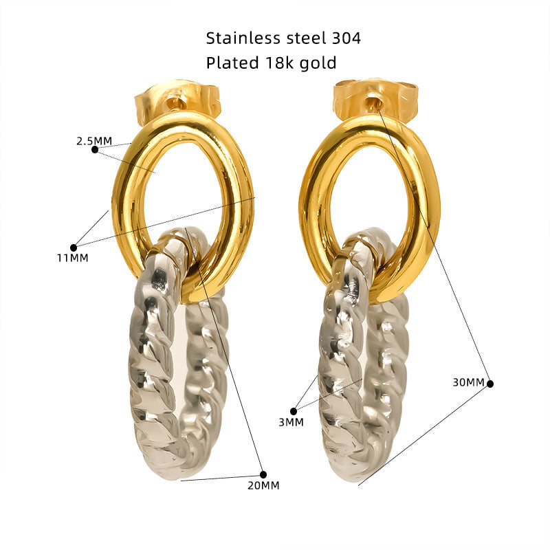 Earring #1 304 Stainless Steel Hoop Earrings