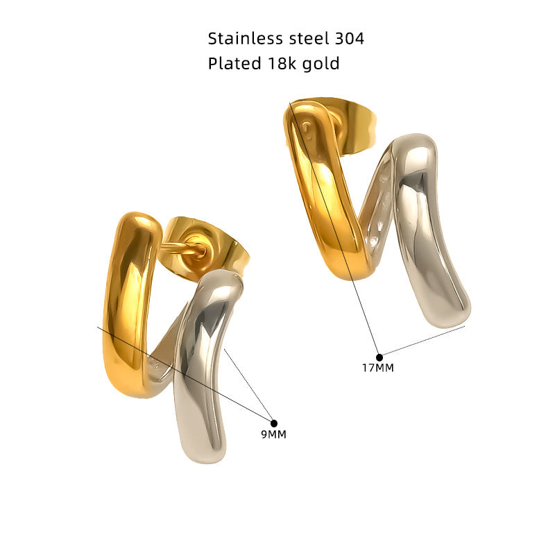 Earring #1 304 Stainless Steel Hoop Earrings