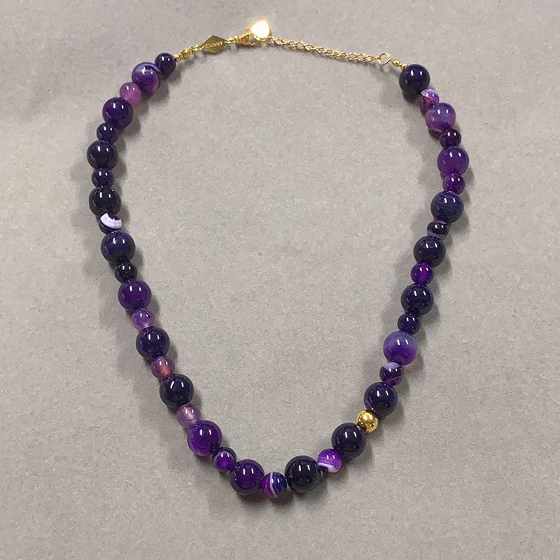 Red Necklace 42+5cm Stainless Steel Beaded Necklace