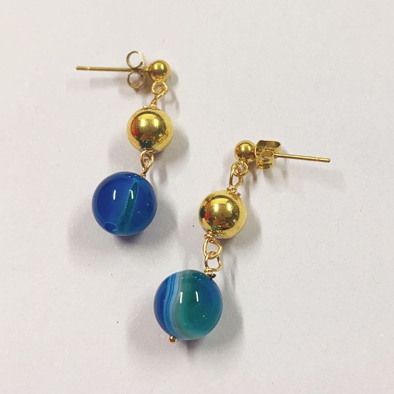 Red Necklace 42+5cm Stainless Steel Beaded Necklace