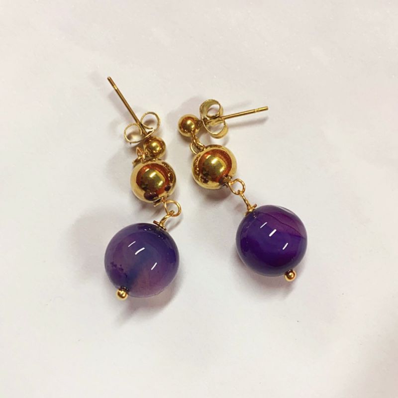 Red Necklace 42+5cm Stainless Steel Beaded Necklace