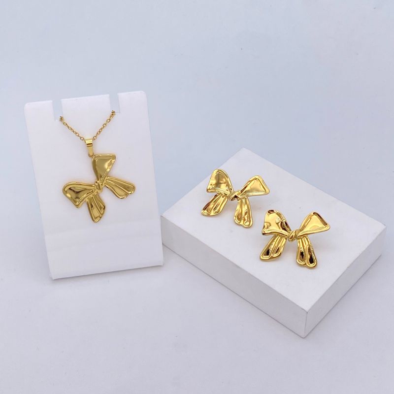 Ocean Series - 04 Titanium Steel Shell Necklace And Earring Set