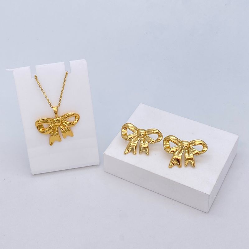 Ocean Series - 04 Titanium Steel Shell Necklace And Earring Set