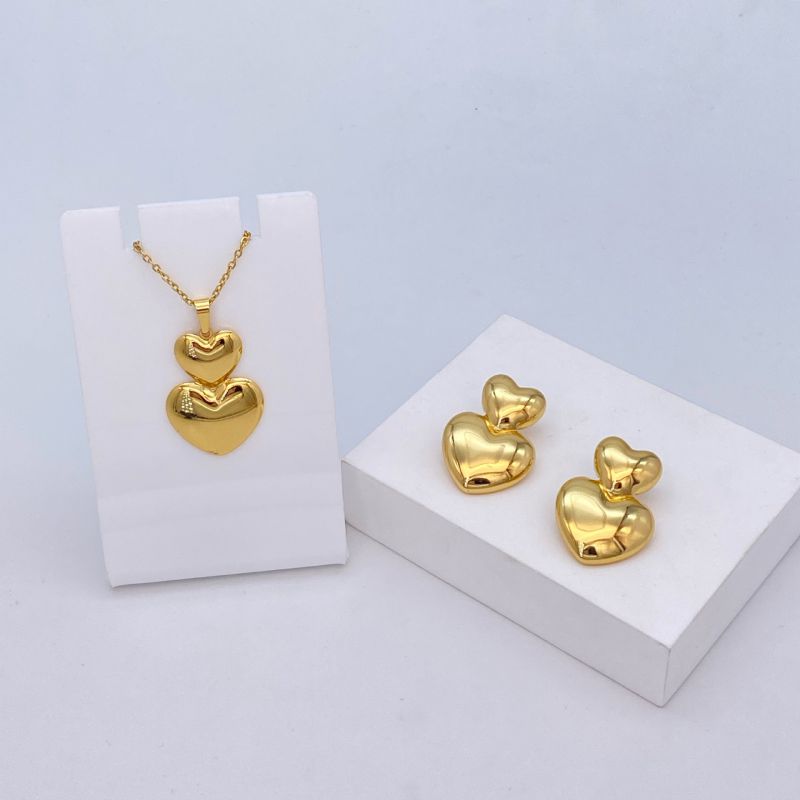 Ocean Series - 04 Titanium Steel Shell Necklace And Earring Set