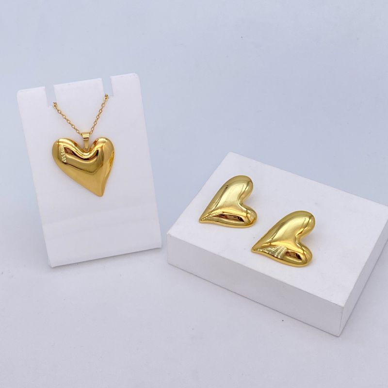 Ocean Series - 04 Titanium Steel Shell Necklace And Earring Set