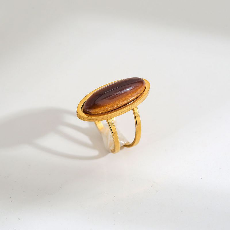 Ring #1 Stainless Steel Natural Stone Ring