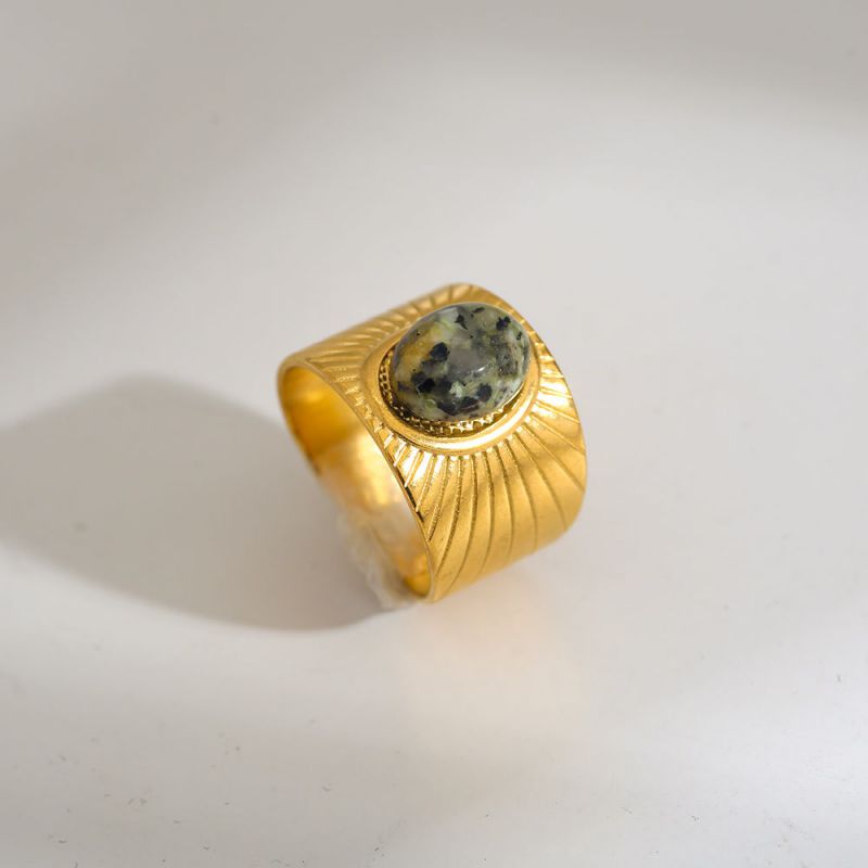 Ring #1 Stainless Steel Natural Stone Ring