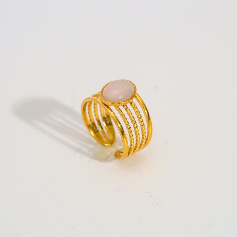 Ring #1 Stainless Steel Natural Stone Ring