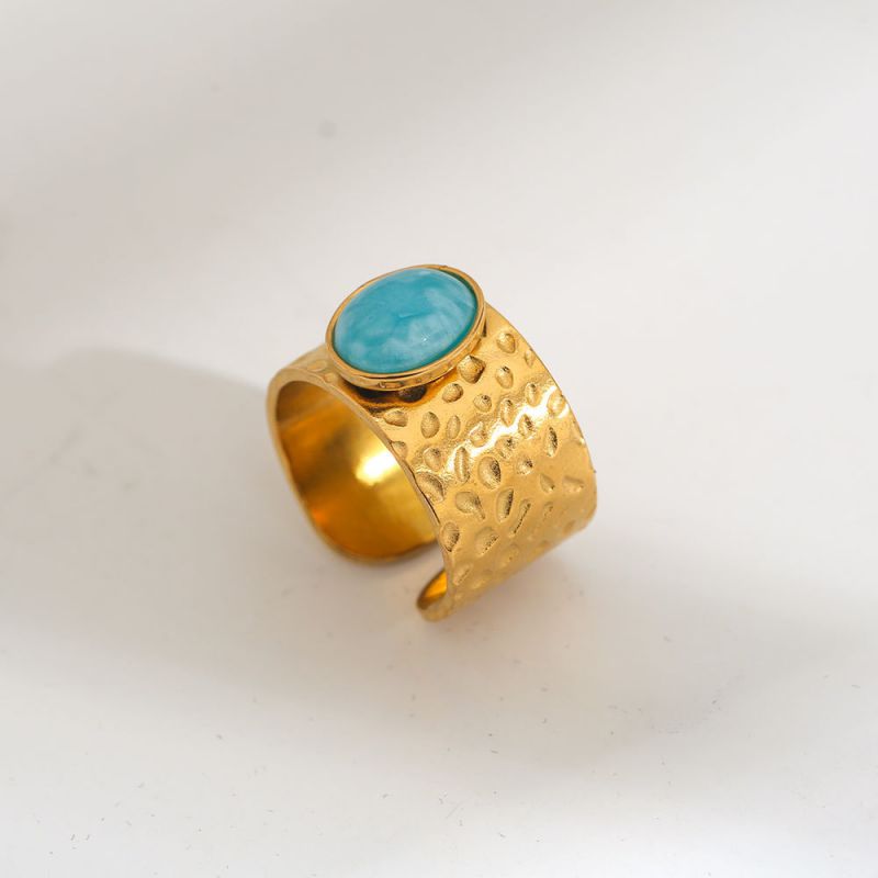 Ring #1 Stainless Steel Natural Stone Ring