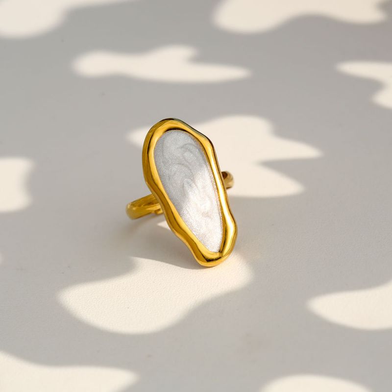 Black Stainless Steel Irregular Ring