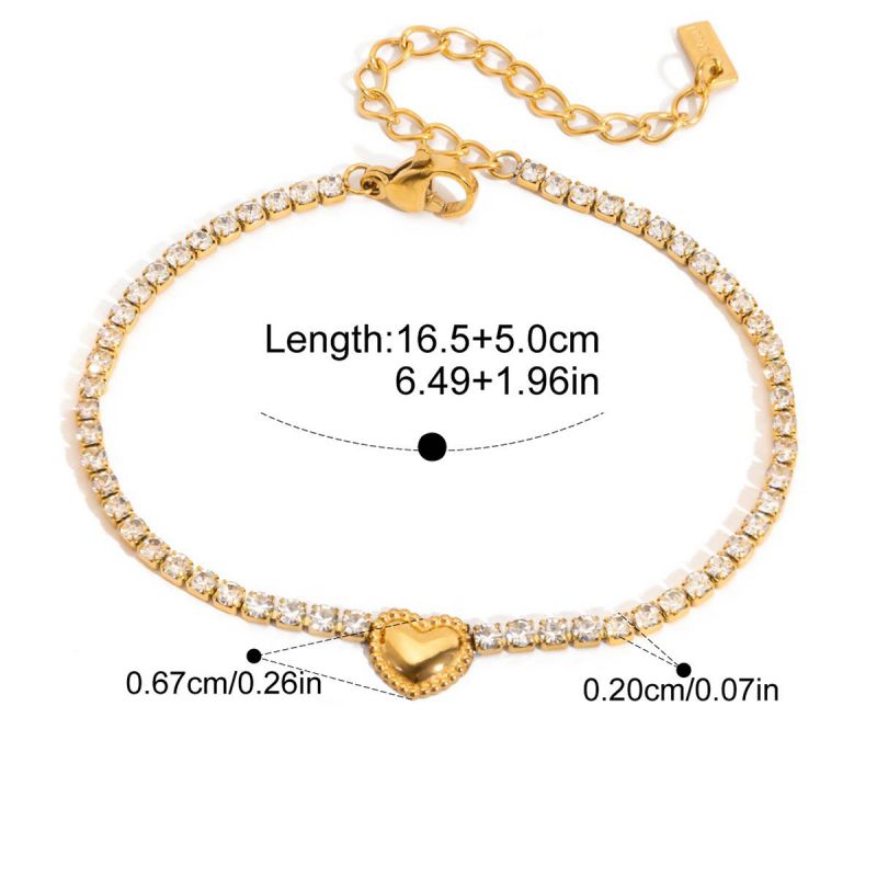 Bow Stainless Steel Rhinestone Bow Bracelet