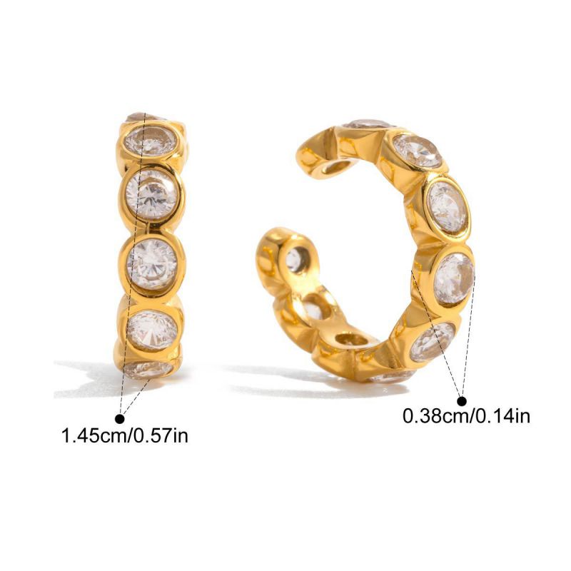 Earring #1 Stainless Steel C-shaped Ear Clips