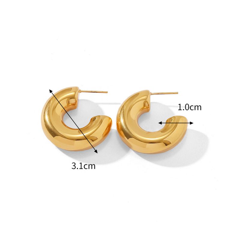 Earring #1 Stainless Steel Round Earrings