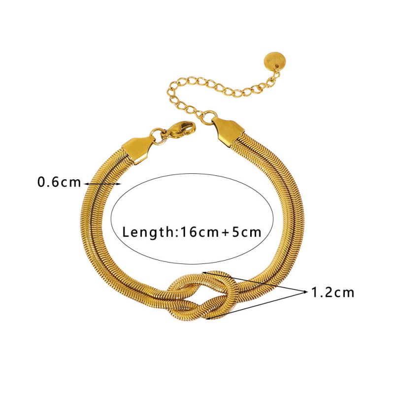 Two-tone Bracelet Stainless Steel Chain Bracelet