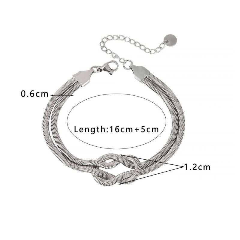 Two-tone Bracelet Stainless Steel Chain Bracelet