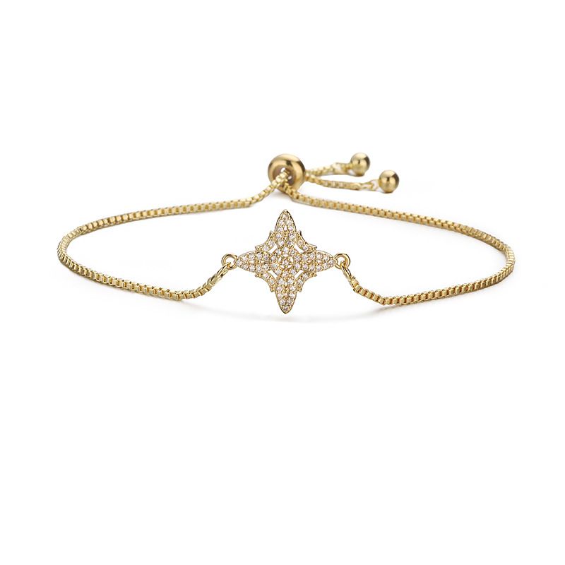 Style A:gold And White Diamond Chinese Knot Necklace Copper And Diamond-encrusted Witch's Knot Necklace