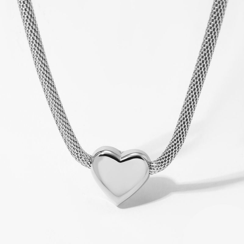 Gold 304 Stainless Steel Heart Necklace