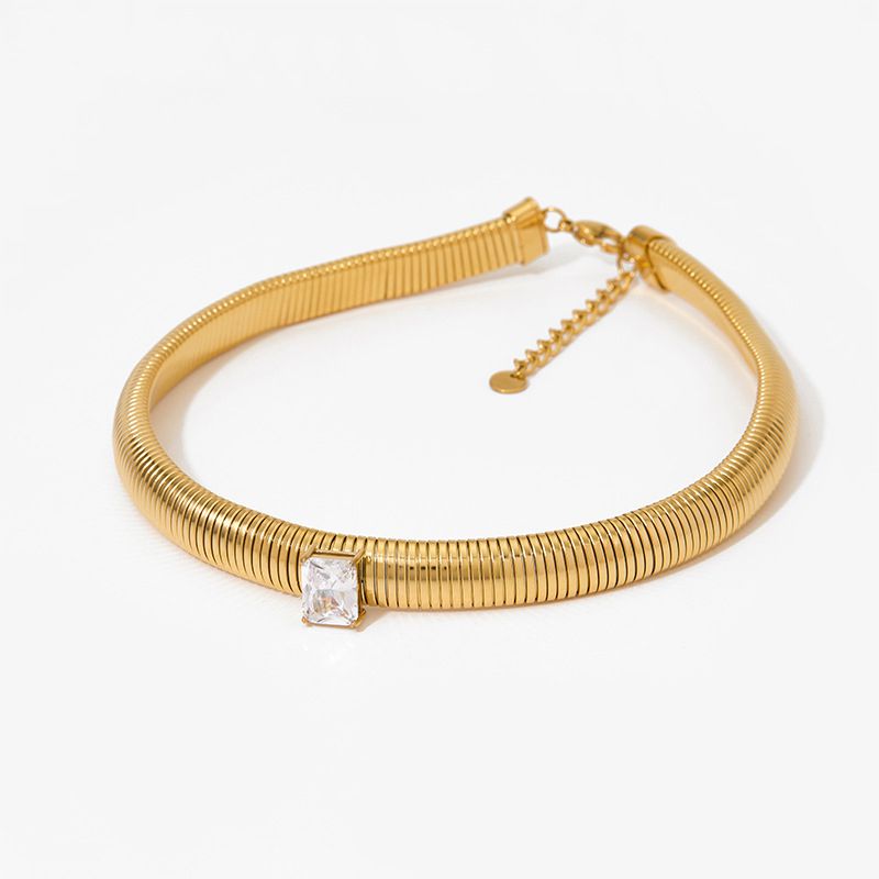 Gold 304 Stainless Steel Heart Necklace