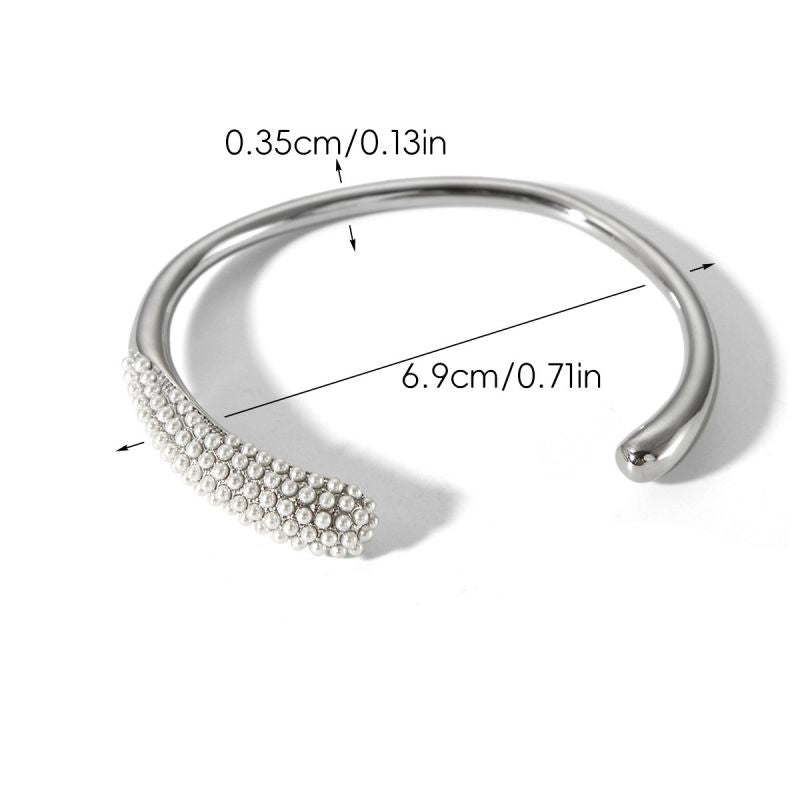 Zircon Bracelet Stainless Steel Diamond-encrusted Round Bracelet