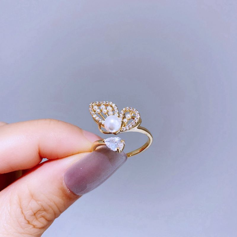 Silver Snake Ring Copper And Diamond-encrusted Snake Ring