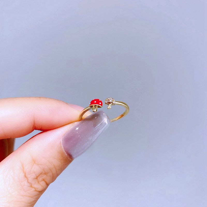 Silver Snake Ring Copper And Diamond-encrusted Snake Ring