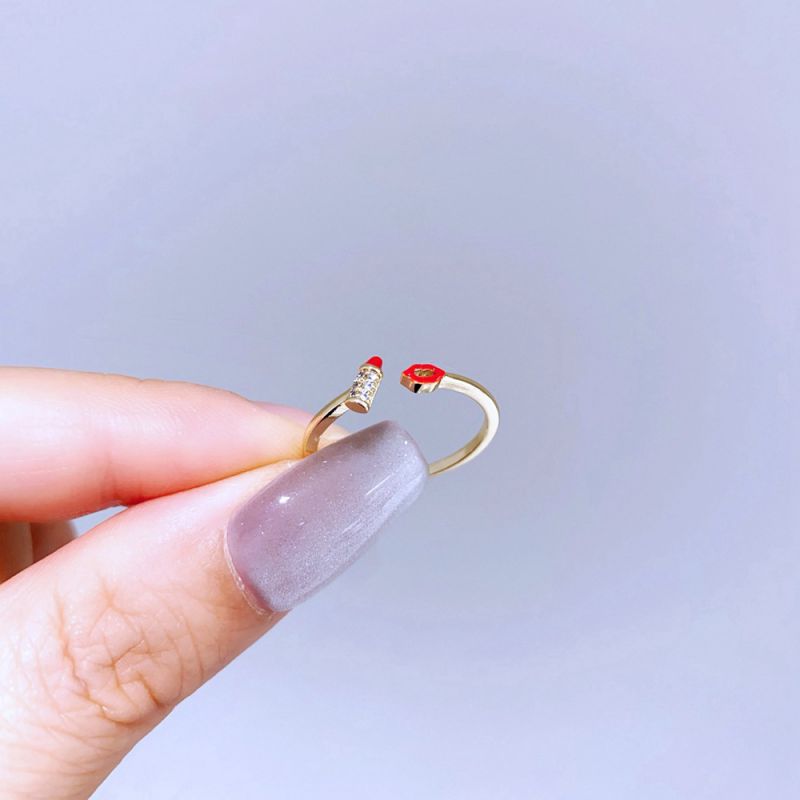 Silver Snake Ring Copper And Diamond-encrusted Snake Ring