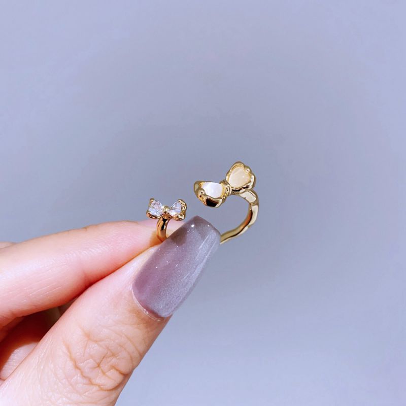 Silver Snake Ring Copper And Diamond-encrusted Snake Ring