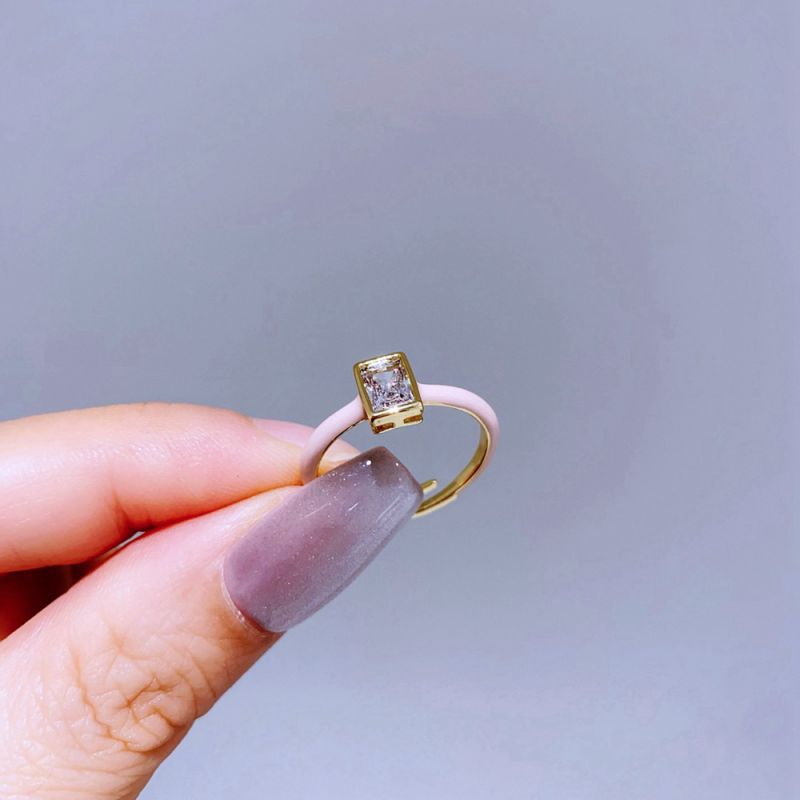 Silver Snake Ring Copper And Diamond-encrusted Snake Ring