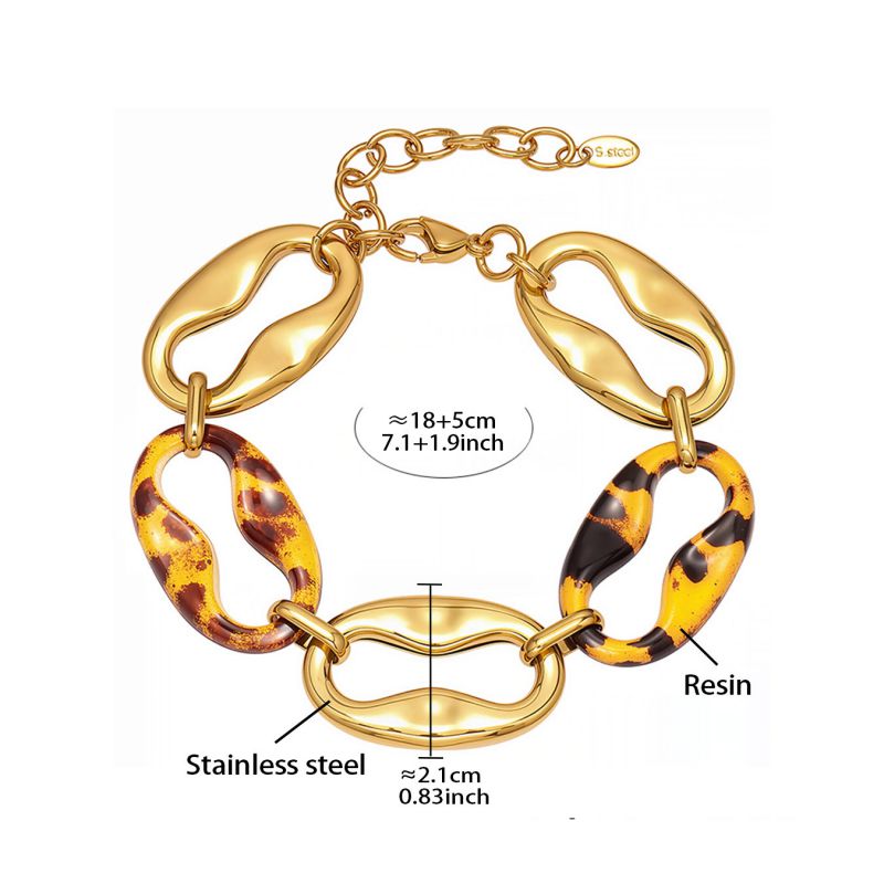 Gold Necklace 40+5cm Stainless Steel Diamond-encrusted Openwork Necklace