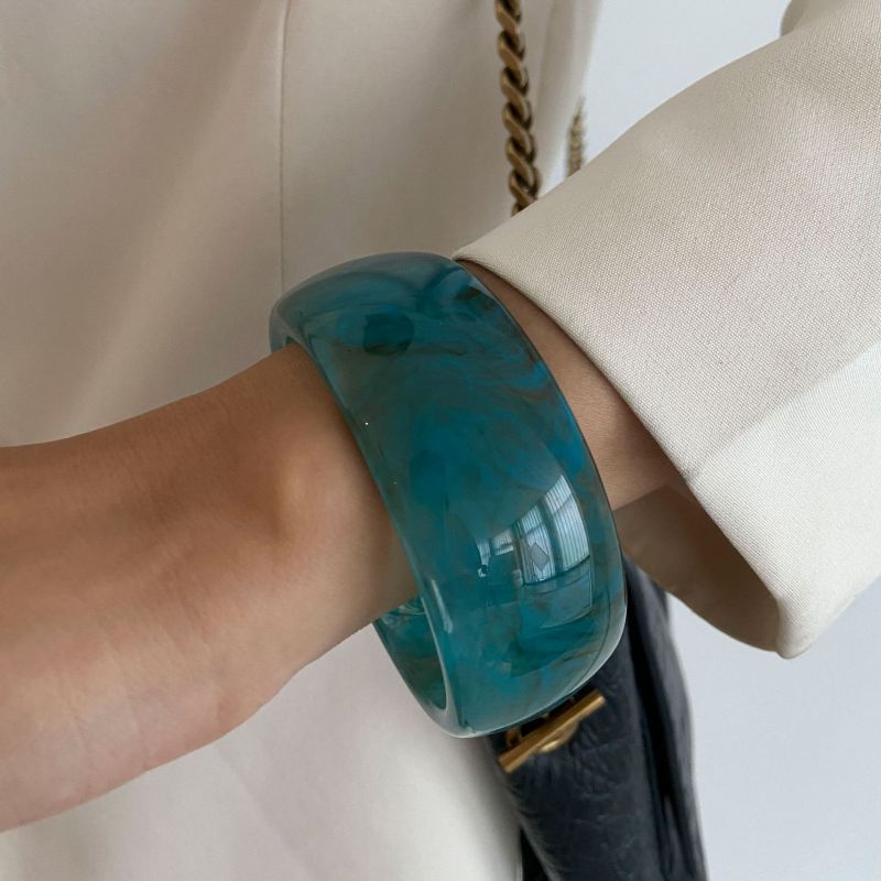 03 Blue Irregular Alloy Bracelet