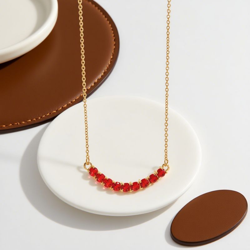 Black Diamond Necklace Gold Stainless Steel Diamond Necklace