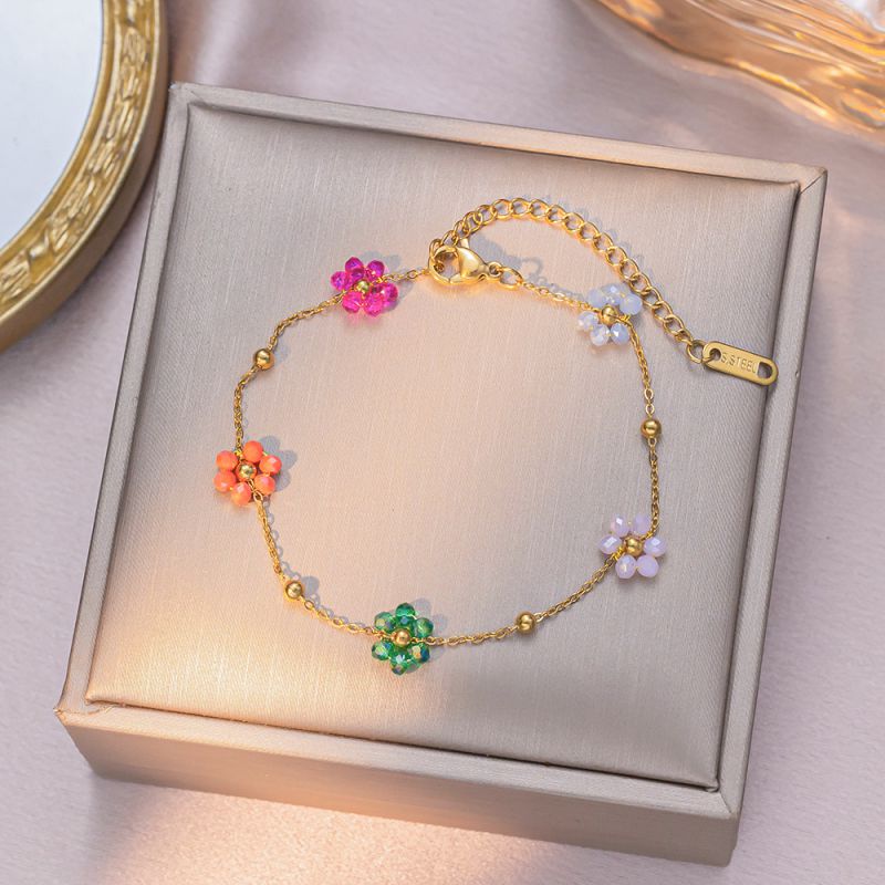 Full Diamond Butterfly Gold Titanium Steel Butterfly Bracelet