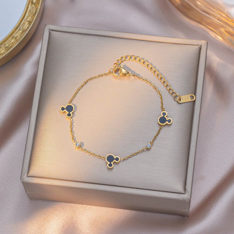 Full Diamond Butterfly Gold Titanium Steel Butterfly Bracelet