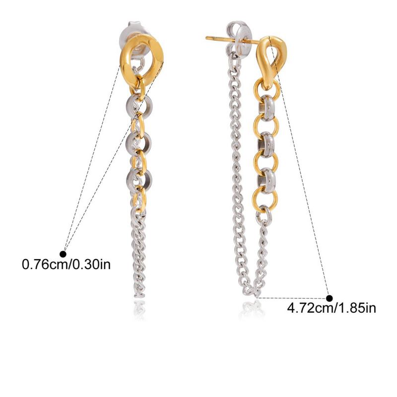 Earring #1 Stainless Steel Chain Tassel Earrings