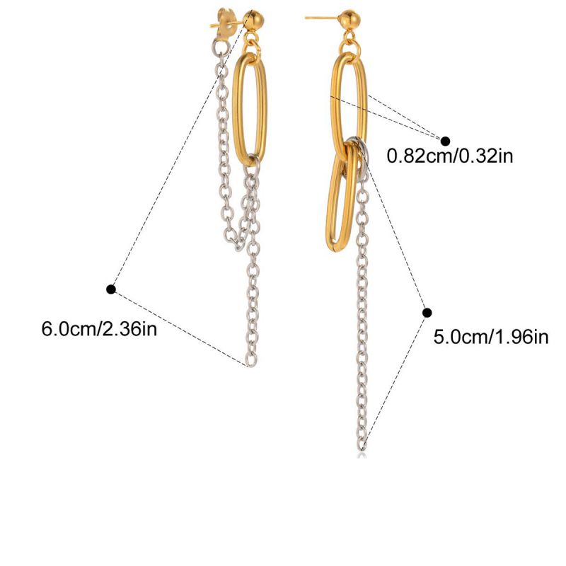 Earring #1 Stainless Steel Chain Tassel Earrings