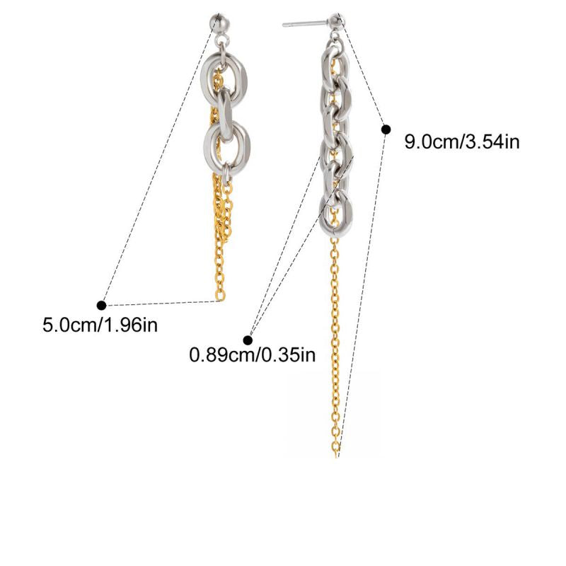 Earring #1 Stainless Steel Chain Tassel Earrings