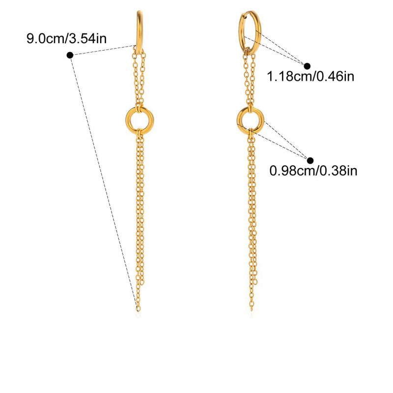 Earring #1 Stainless Steel Chain Tassel Earrings