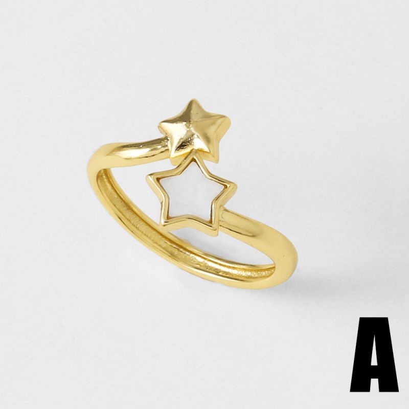 D Gold-plated Copper Heart Ring