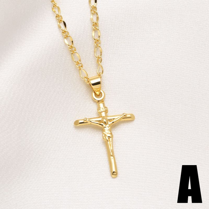 A Brass Cross Necklace
