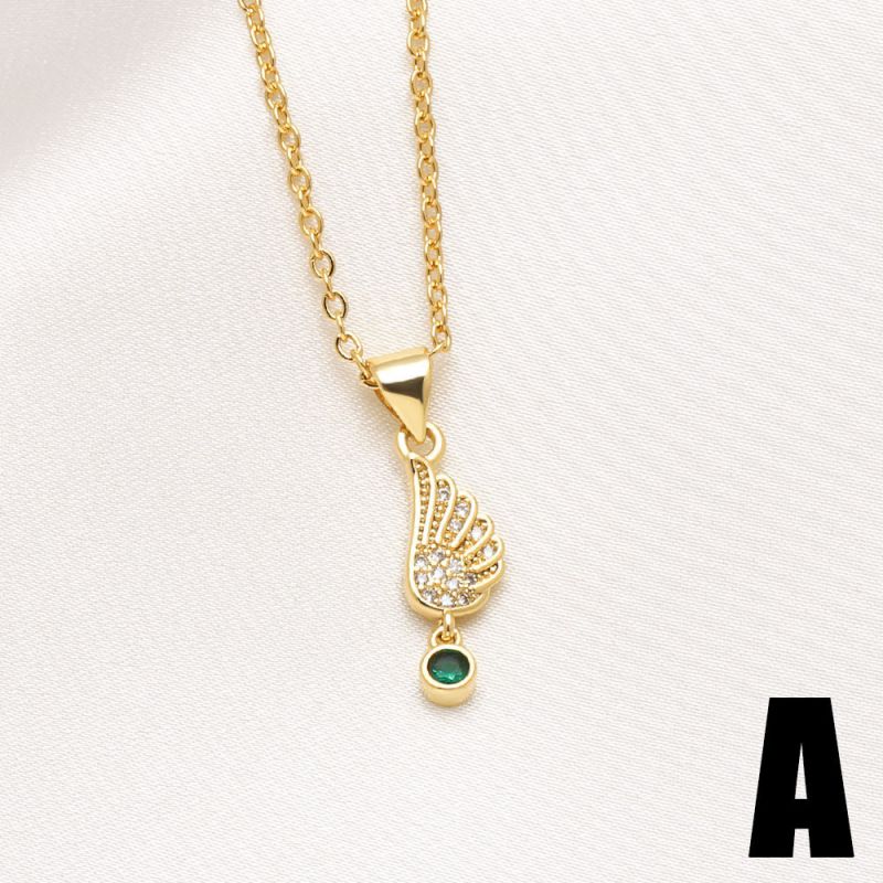 A Copper And Diamond-encrusted Wing Necklace