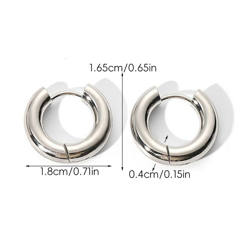Earring #1 Stainless Steel Round Earrings