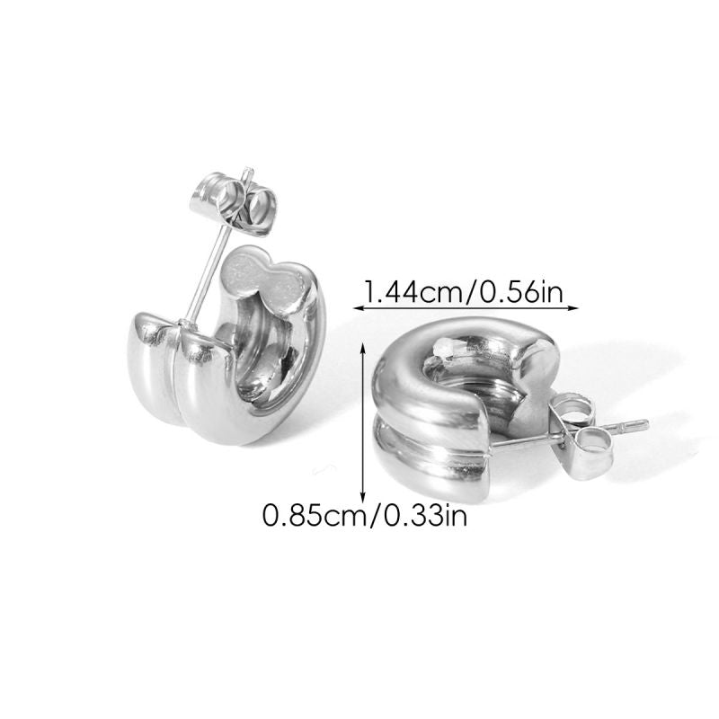Earring #1 Stainless Steel Round Earrings