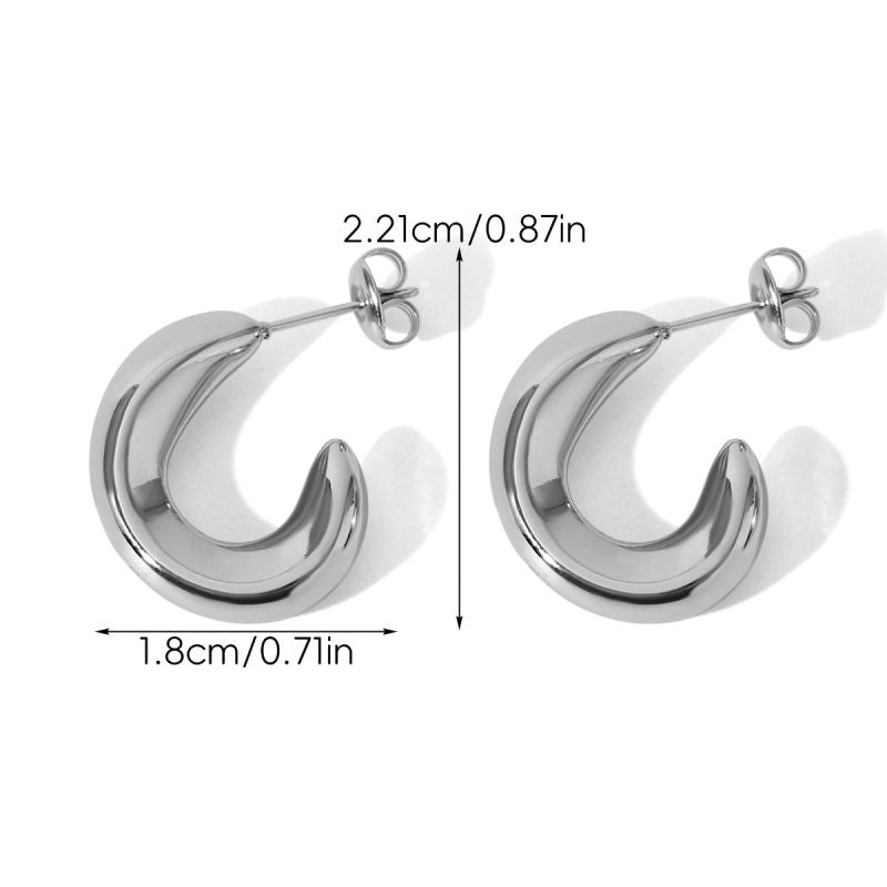 Earring #1 Stainless Steel Round Earrings