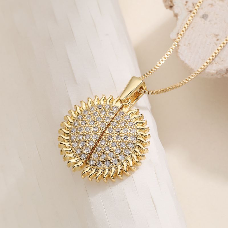 Necklace #1 Copper Diamond-encrusted Irregular-shaped Necklace