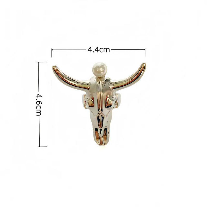 Gold Gold-plated Copper Bull Head Ring
