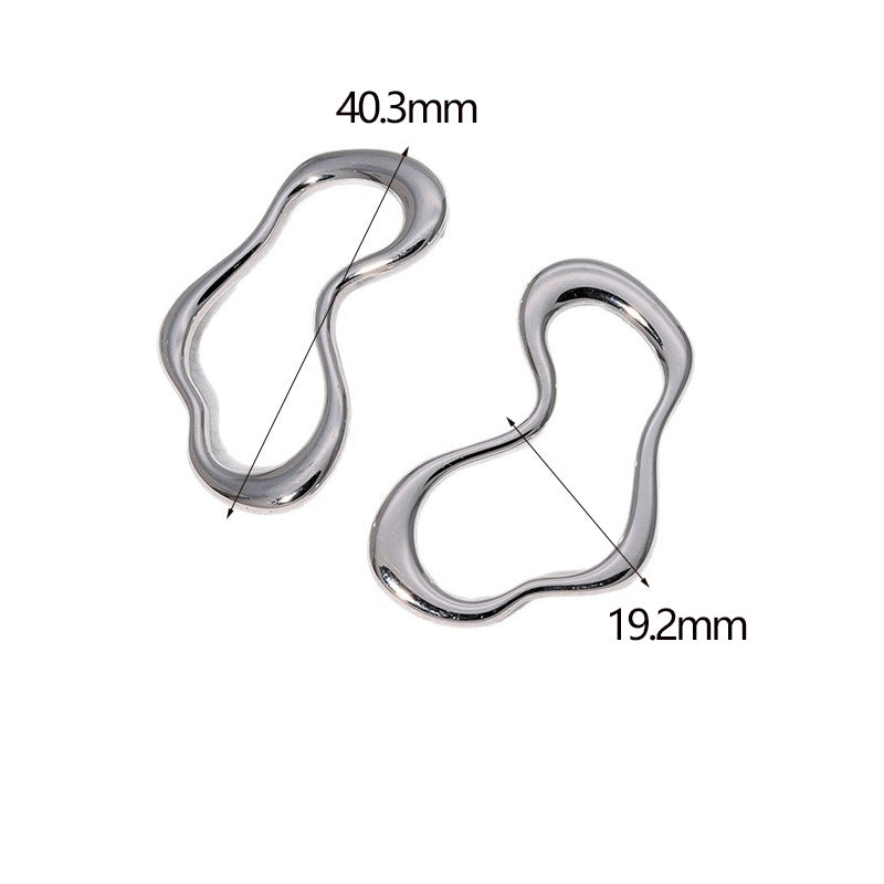 Gold Stainless Steel Irregular Earrings