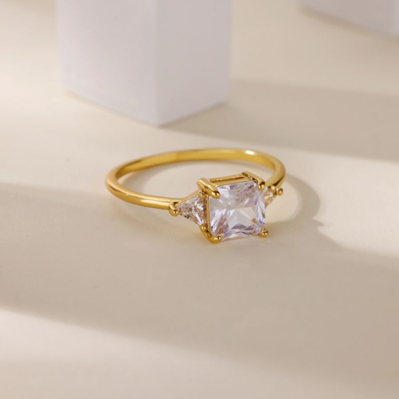 Ring #1 Copper Round Ring With Diamonds